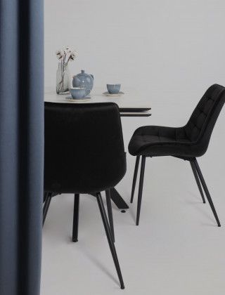 Стол раздвижной AV 2111 1200 (1800)*800 белый матовый SNOW WHITE/черный купить в Минске