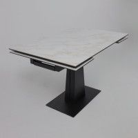 Стол раздвижной AV 2119 1200 (1800)*800 белый глянцевый CARLA LARKIN /черный купить в Минске