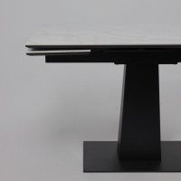 Стол раздвижной AV 2119 1200 (1800)*800 белый глянцевый CARLA LARKIN /черный купить в Минске