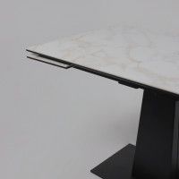 Стол раздвижной AV 2119 1200 (1800)*800 белый глянцевый CARLA LARKIN /черный купить в Минске