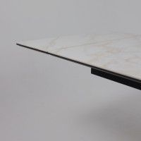 Стол раздвижной AV 2119 1200 (1800)*800 белый глянцевый CARLA LARKIN /черный купить в Минске