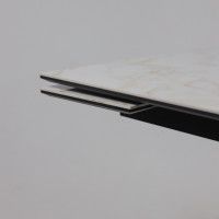 Стол раздвижной AV 2119 1200 (1800)*800 белый глянцевый CARLA LARKIN /черный купить в Минске