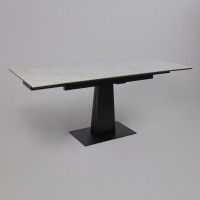 Стол раздвижной AV 2119 1200 (1800)*800 белый глянцевый CARLA LARKIN /черный купить в Минске