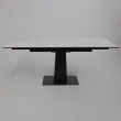 Стол раздвижной AV 2119 1200 (1800)*800 белый глянцевый CARLA LARKIN /черный купить в Минске