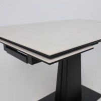 Стол раздвижной AV 2119 1200 (1800)*800 серый, матовый CARMEN LIDHT GREY/черный купить в Минске
