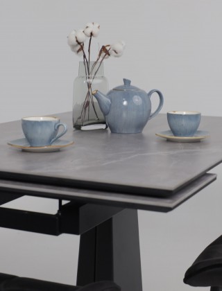 Стол раздвижной AV 2119 1200 (1800)*800 серый матовый LARKA GREY/черный купить в Минске