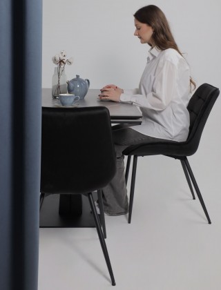 Стол раздвижной AV 2119 1200 (1800)*800 серый матовый LARKA GREY/черный купить в Минске