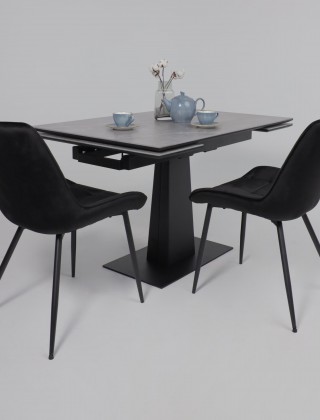 Стол раздвижной AV 2119 1200 (1800)*800 серый матовый LARKA GREY/черный купить в Минске