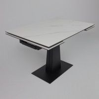 Стол раздвижной AV 2119 1200 (1800)*800 белый матовый SNOW WHITE/черный купить в Минске Стол раздвижной AV 2119 1200 (1800)*800 белый матовый SNOW WHITE/черный купить в Минске