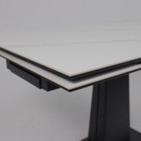 Стол раздвижной AV 2119 1200 (1800)*800 белый матовый SNOW WHITE/черный купить в Минске Стол раздвижной AV 2119 1200 (1800)*800 белый матовый SNOW WHITE/черный купить в Минске