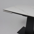 Стол раздвижной AV 2119 1200 (1800)*800 белый матовый SNOW WHITE/черный купить в Минске
