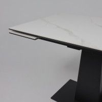 Стол раздвижной AV 2119 1200 (1800)*800 белый матовый SNOW WHITE/черный купить в Минске Стол раздвижной AV 2119 1200 (1800)*800 белый матовый SNOW WHITE/черный купить в Минске