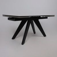 Стол раздвижной AV 2122 МДФ+керамика 1400 (2000)*850 белый, глянцевый CARLA LARKIN/черный купить в Минске Стол раздвижной AV 2122 МДФ+керамика 1400 (2000)*850 белый, глянцевый CARLA LARKIN/черный купить в Минске