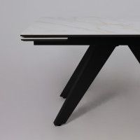 Стол раздвижной AV 2122 МДФ+керамика 1400 (2000)*850 белый, глянцевый CARLA LARKIN/черный купить в Минске Стол раздвижной AV 2122 МДФ+керамика 1400 (2000)*850 белый, глянцевый CARLA LARKIN/черный купить в Минске