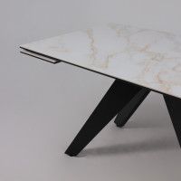 Стол раздвижной AV 2122 МДФ+керамика 1400 (2000)*850 белый, глянцевый CARLA LARKIN/черный купить в Минске Стол раздвижной AV 2122 МДФ+керамика 1400 (2000)*850 белый, глянцевый CARLA LARKIN/черный купить в Минске