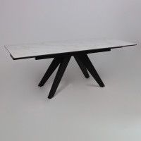 Стол раздвижной AV 2122 МДФ+керамика 1400 (2000)*850 белый, глянцевый CARLA LARKIN/черный купить в Минске Стол раздвижной AV 2122 МДФ+керамика 1400 (2000)*850 белый, глянцевый CARLA LARKIN/черный купить в Минске