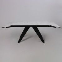 Стол раздвижной AV 2122 МДФ+керамика 1400 (2000)*850 белый, глянцевый CARLA LARKIN/черный купить в Минске Стол раздвижной AV 2122 МДФ+керамика 1400 (2000)*850 белый, глянцевый CARLA LARKIN/черный купить в Минске