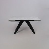 Стол раздвижной AV 2122 МДФ+керамика 1400 (2000)*850 белый, глянцевый CARLA LARKIN/черный купить в Минске Стол раздвижной AV 2122 МДФ+керамика 1400 (2000)*850 белый, глянцевый CARLA LARKIN/черный купить в Минске