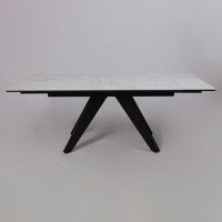 Стол раздвижной AV 2122 МДФ+керамика 1400 (2000)*850 белый, глянцевый CARLA LARKIN/черный купить в Минске Стол раздвижной AV 2122 МДФ+керамика 1400 (2000)*850 белый, глянцевый CARLA LARKIN/черный купить в Минске