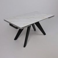 Стол раздвижной AV 2122 МДФ+керамика 1400 (2000)*850 белый, глянцевый CARLA LARKIN/черный купить в Минске Стол раздвижной AV 2122 МДФ+керамика 1400 (2000)*850 белый, глянцевый CARLA LARKIN/черный купить в Минске