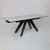 Стол раздвижной AV 2122 МДФ+керамика 1400 (2000)*850 серый, матовый CARMEN LIGHT GREY/черный купить в Минске