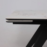 Стол раздвижной AV 2122 МДФ+керамика 1400 (2000)*850 натуральный, глянцевый GOLD JADE/черный купить в Минске Стол раздвижной AV 2122 МДФ+керамика 1400 (2000)*850 натуральный, глянцевый GOLD JADE/черный купить в Минске