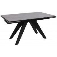 Стол раздвижной AV 2122 МДФ+керамика 1400 (2000)*850 серый, матовый LARKA GREY/черный