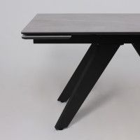Стол раздвижной AV 2122 МДФ+керамика 1400 (2000)*850 серый, матовый LARKA GREY/черный купить в Минске