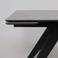 Стол раздвижной AV 2122 МДФ+керамика 1400 (2000)*850 серый, матовый LARKA GREY/черный купить в Минске