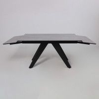 Стол раздвижной AV 2122 МДФ+керамика 1400 (2000)*850 серый, матовый LARKA GREY/черный купить в Минске