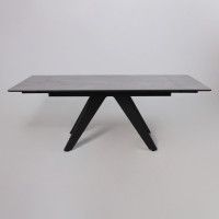 Стол раздвижной AV 2122 МДФ+керамика 1400 (2000)*850 серый, матовый LARKA GREY/черный купить в Минске