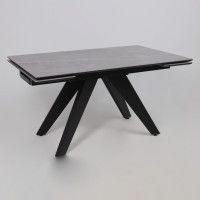 Стол раздвижной AV 2122 МДФ+керамика 1400 (2000)*850 серый, матовый LARKA GREY/черный купить в Минске