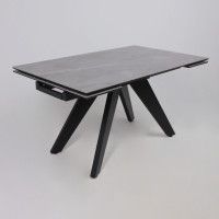 Стол раздвижной AV 2122 МДФ+керамика 1400 (2000)*850 серый, матовый LARKA GREY/черный купить в Минске