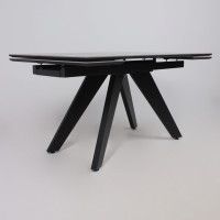 Стол раздвижной AV 2122 МДФ+керамика 1400 (2000)*850 серый, матовый LARKA GREY/черный купить в Минске