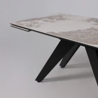 Стол раздвижной AV 2122 МДФ+керамика 1400 (2000)*850 белый, глянцевый PANDORA/черный купить в Минске Стол раздвижной AV 2122 МДФ+керамика 1400 (2000)*850 белый, глянцевый PANDORA/черный купить в Минске