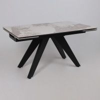 Стол раздвижной AV 2122 МДФ+керамика 1400 (2000)*850 белый, глянцевый PANDORA/черный купить в Минске Стол раздвижной AV 2122 МДФ+керамика 1400 (2000)*850 белый, глянцевый PANDORA/черный купить в Минске