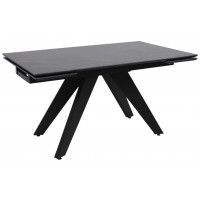 Стол раздвижной AV 2122 МДФ+керамика 1400 (2000)*850 черный, матовый SHAKESPEARE/черный