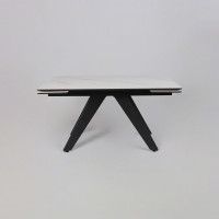 Стол раздвижной AV 2122 МДФ+керамика 1400 (2000)*850 белый, матовый SNOW WHITE/черный купить в Минске Стол раздвижной AV 2122 МДФ+керамика 1400 (2000)*850 белый, матовый SNOW WHITE/черный купить в Минске