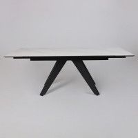 Стол раздвижной AV 2122 МДФ+керамика 1400 (2000)*850 белый, матовый SNOW WHITE/черный купить в Минске Стол раздвижной AV 2122 МДФ+керамика 1400 (2000)*850 белый, матовый SNOW WHITE/черный купить в Минске