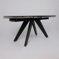 Стол раздвижной AV 2122 МДФ+керамика 1400 (2000)*850 белый, матовый SNOW WHITE/черный купить в Минске Стол раздвижной AV 2122 МДФ+керамика 1400 (2000)*850 белый, матовый SNOW WHITE/черный купить в Минске