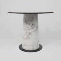 Стол AV 2317 МДФ+керамика 900*900 натуральный, глянцевый GOLD JADE/черный+HPL Виктори натуральный купить в Минске Стол AV 2317 МДФ+керамика 900*900 натуральный, глянцевый GOLD JADE/черный+HPL Виктори натуральный купить в Минске