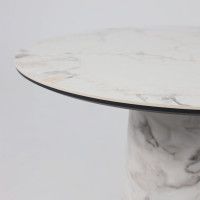 Стол AV 2317 МДФ+керамика 900*900 натуральный, глянцевый GOLD JADE/черный+HPL Виктори натуральный купить в Минске Стол AV 2317 МДФ+керамика 900*900 натуральный, глянцевый GOLD JADE/черный+HPL Виктори натуральный купить в Минске