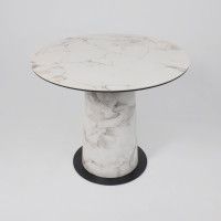 Стол AV 2317 МДФ+керамика 900*900 натуральный, глянцевый GOLD JADE/черный+HPL Виктори натуральный купить в Минске Стол AV 2317 МДФ+керамика 900*900 натуральный, глянцевый GOLD JADE/черный+HPL Виктори натуральный купить в Минске