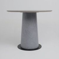 Стол AV 2317 МДФ+керамика 900*900 матовый LARKA GREY/черный+HPL Будда купить в Минске