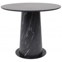 Стол AV 2317 МДФ+керамика 900*900 черный, матовый SHAKESPEARE/черный+HPL Асти