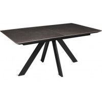 Стол раздвижной ELIOT 160 (черный/керамика мрамор черный)