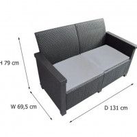 Диван двухместный Adriano Basegi 2 темно-серый купить в Минске Диван двухместный Adriano Basegi 2 темно-серый купить в Минске