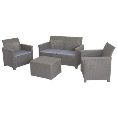 Набор садовой мебели Adriano (Адриано) (диван, 2 кресла, стол) коричневый купить в Минске