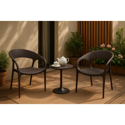 Набор садовой мебели Aprilia (2 кресла) темно-коричневый купить в Минске