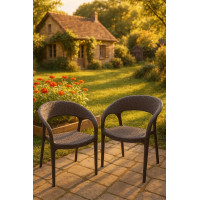 Набор садовой мебели Aprilia (2 кресла) темно-коричневый купить в Минске